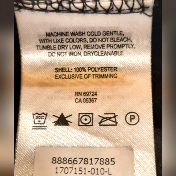 Columbia Black Fleece Zip-Up Vest size Large - Picture 8 of 8